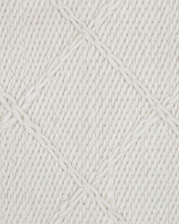 Teppe Off-white Ull Bomull 160 x 230 cm Rektangulær form Håndvevd Geometrisk mønster Boho Dekorativt