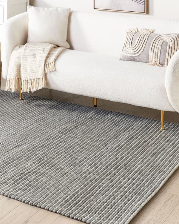 Teppe Mørkegrå Ull og Polyester 160 x 230 cm Håndtuftet Klassisk Design