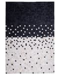 Miniatyrbilde 4 av 6: Gulvteppe Teppe Svart Beige Kuskinn 160 x 230 cm Patchwork-mønster Rektangulært