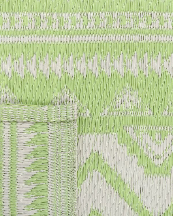 Utendørs teppematte grønn syntetisk 120 x 180 cm Miljøvennlig skandinavisk moderne minimalistisk