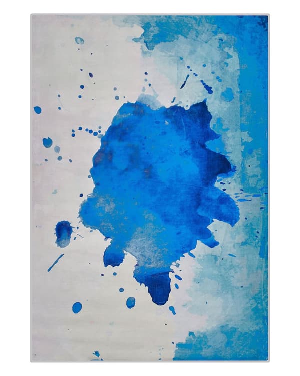 Teppe Flerfarget Polyester 140 x 200 cm Abstrakt mønster med malingsflekker Antiskli Moderne design Tilbehør Tekstiler