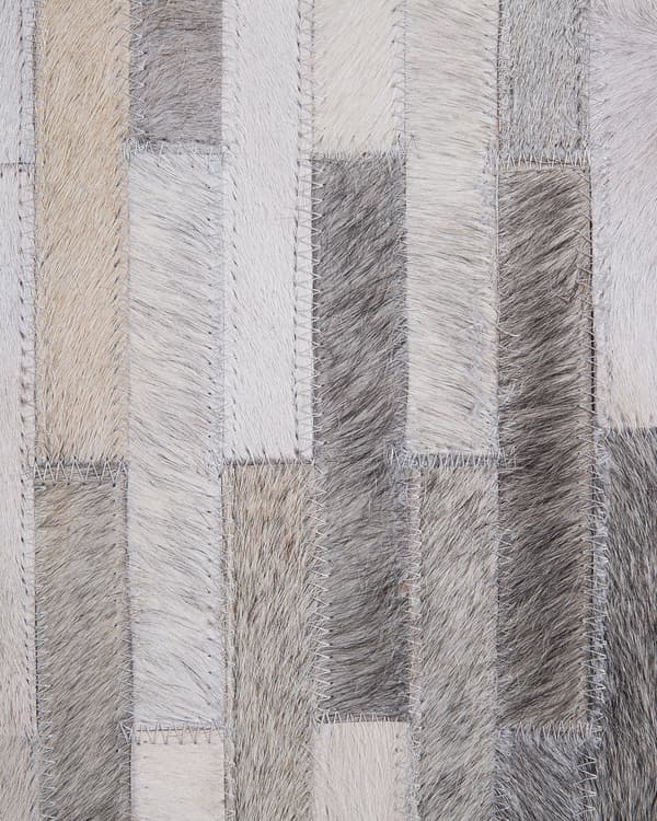 Gulvteppe Grå Skinn 160 x 230 cm Patchwork Kuskinn Rektangulær Moderne