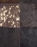 Miniatyrbilde 5 av 6: Teppe Brun Skinn 140 x 200 cm Okseskinn Håndlaget Lappeteknikk Dekorativt Moderne Stue Soverom