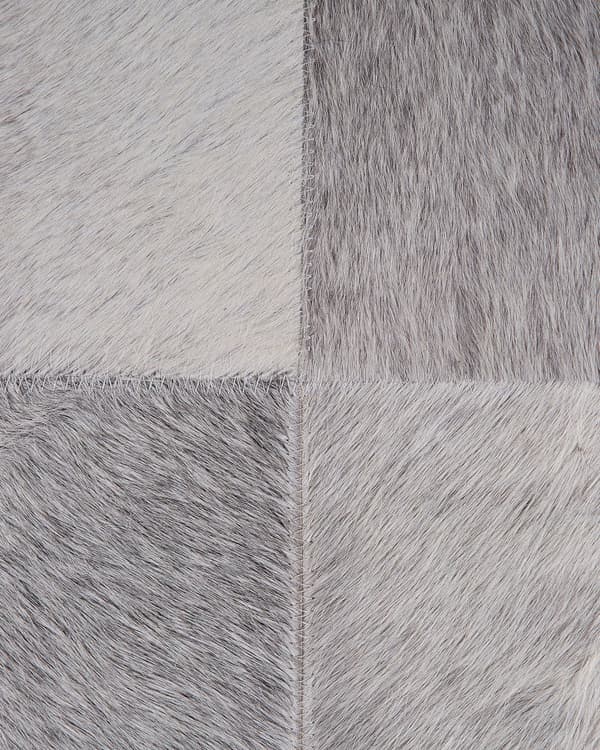 Gulvteppe Grå Skinn 140 x 200 cm Patchwork Kuskinn Geometrisk Rektangulær Moderne