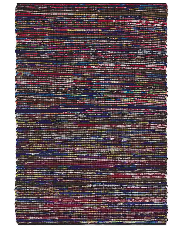 Teppe Mørk Flerfarget Bomull 160 x 230 cm Rektangulært Håndlaget Boho Eklektisk