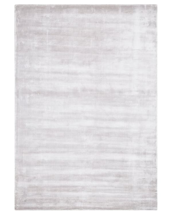 Gulvteppe Lysegrå Grå Viskose 160 x 230 cm Tuftet med lav luv Moderne Skandinavisk