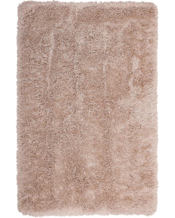 Teppe Beige Polyester 160 x 230 cm Shaggy Mykt Dekorativt Soverom Stue Moderne