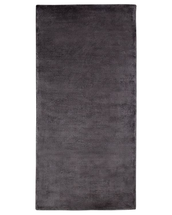 Gulvteppe Mørkegrå Grå Viskose 80 x 150 cm Tuftet med lav luv Moderne Skandinavisk