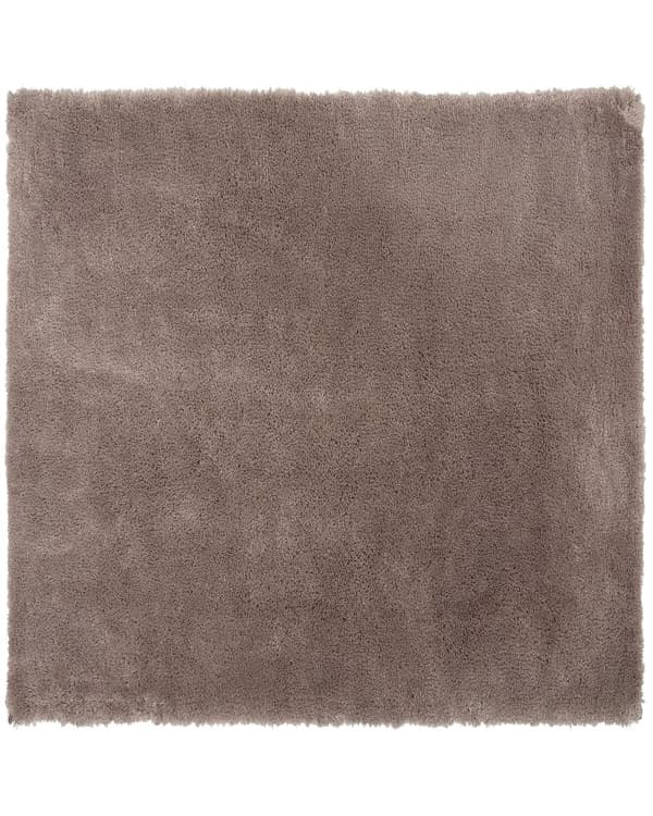 Teppe Lysebrun Bomull Polyester 200 x 200 cm Shaggy Dekorativt Tilbehør Innredning Stue Soverom Moderne