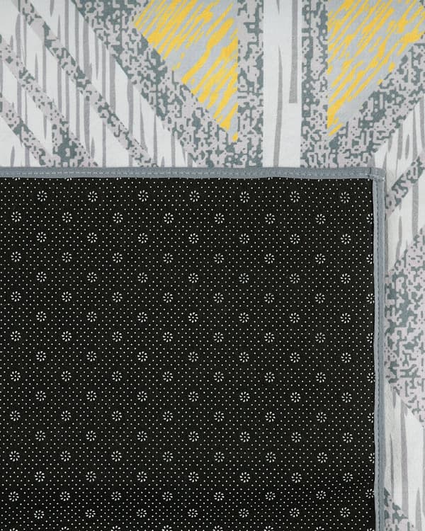 Teppe Grå med Gul Polyester 160 x 230 cm Geometrisk Mønster med Lav Luv