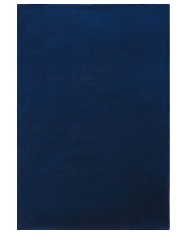 Teppe Marineblå Blå Viskose 160 x 230 cm Håndtuftet med lav luv Moderne