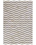 Miniatyrbilde 4 av 6: Gulvteppe Grå Beige Jacquard Kuskinn Geometrisk Chevronmønster 160 x 230 cm Retro