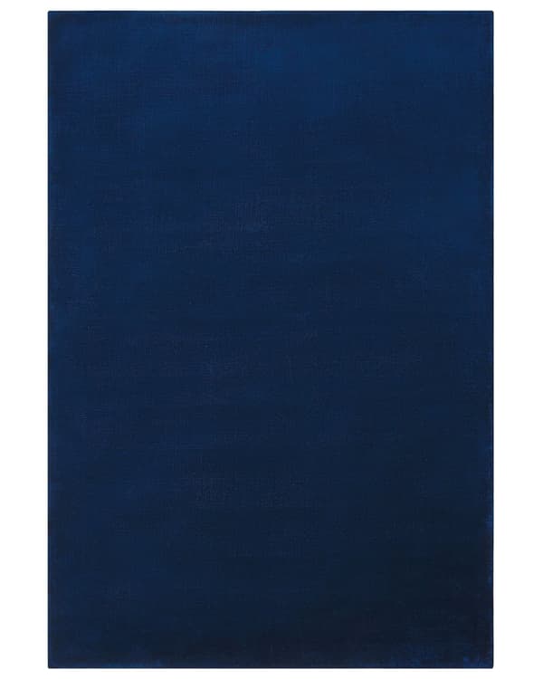 Teppe Marineblå Blå Viskose 140 x 200 cm Håndtuftet med lav luv Moderne Skandinavisk