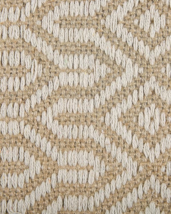 Løper Teppe Beige Jute og Bomull 50 x 80 cm Frynset Håndvevd Boho Gang Soverom