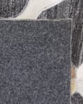 Miniatyrbilde 6 av 7: Grått og beige jacquardteppe i okseskinn med geometrisk firkløvermønster Retro 140 x 200 cm
