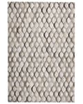 Miniatyrbilde 4 av 6: Teppe Beige og Brunt Kuskinn 140 x 200 cm Lappeteppe med Vevemønster Retro