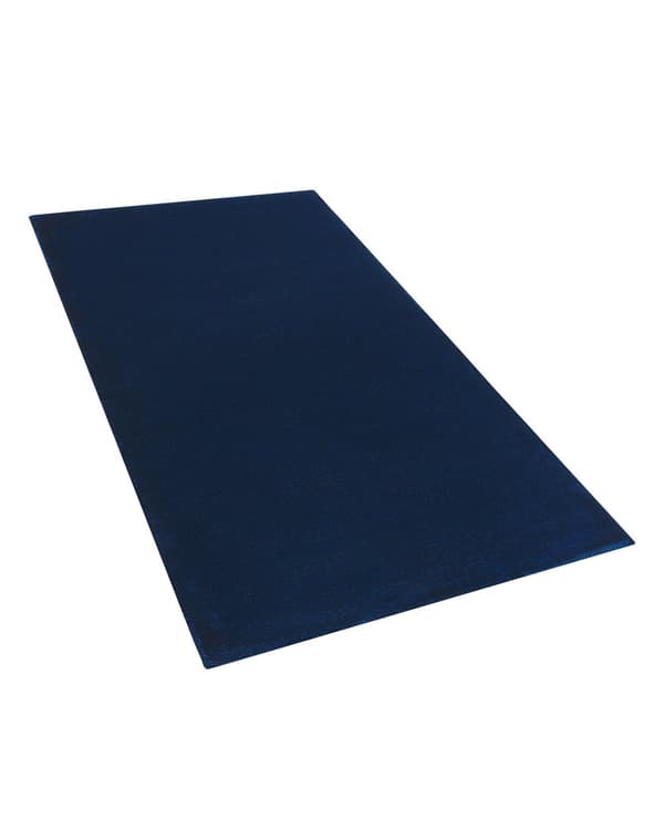 Teppe Marineblå Blå Viskose 80 x 150 cm Håndtuftet med lav luv Moderne Skandinavisk
