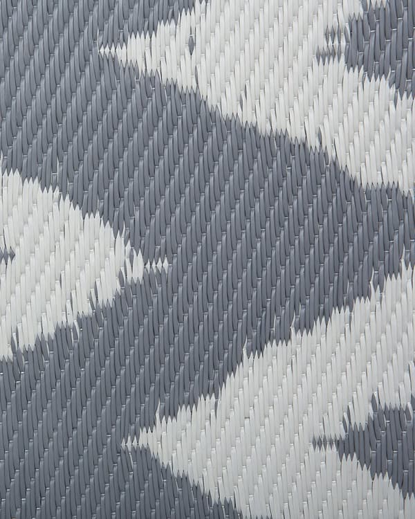 Uteteppe Grå Polypropylen 90 x 180 cm Geometrisk mønster Miljøvennlig materiale Moderne design Gulvteppe Dekorasjon Tekstiler