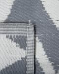 Miniatyrbilde 6 av 6: Uteteppe Grå Polypropylen 90 x 180 cm Geometrisk mønster Miljøvennlig materiale Moderne design Gulvteppe Dekorasjon Tekstiler