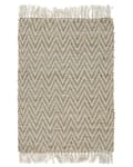 Miniatyrbilde 4 av 7: Gulvteppe Beige Jute Bomull 50 x 80 cm Frynser Håndvevd Boho Gang Soverom
