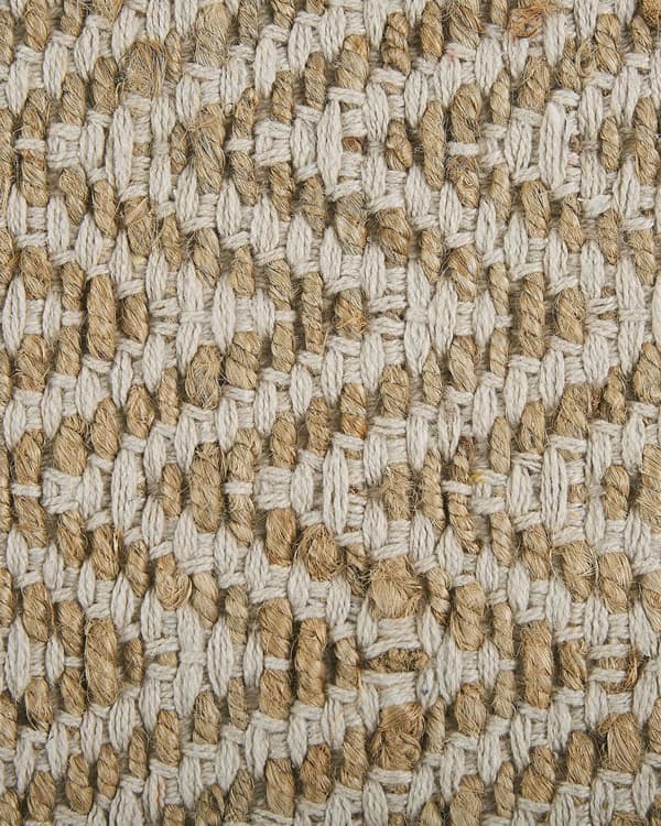 Gulvteppe Beige Jute Bomull 50 x 80 cm Frynser Håndvevd Boho Gang Soverom