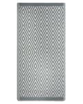 Miniatyrbilde 1 av 6: Utendørsteppe Grønn Syntetisk 90 x 150 cm Diamantgeometrisk mønster Miljøvennlig Moderne Minimalistisk