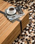 Miniatyrbilde 2 av 6: Flerfarget Skinnteppe 160 x 230 cm Mosaikk Lappeteppe Okseskinn Rektangulært Moderne