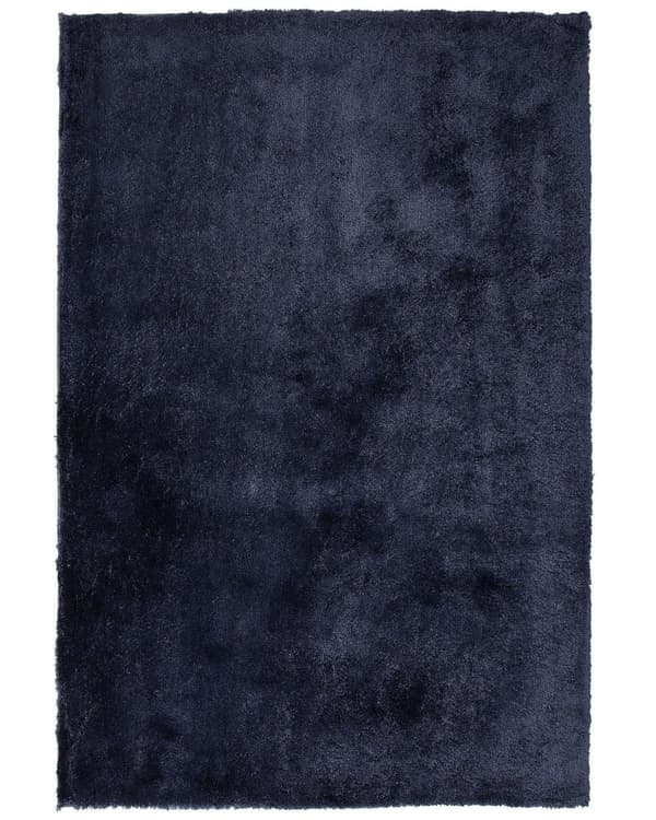 Teppe Blå Bomull Polyester 160 x 230 cm Shaggy Dekorativt Tilbehør Innredning Stue Soverom Moderne