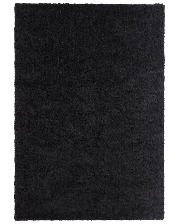 Teppe Svart Polyester Bomull 160 x 230 cm Shaggy Dekorativt Moderne Tilbehør Innredning