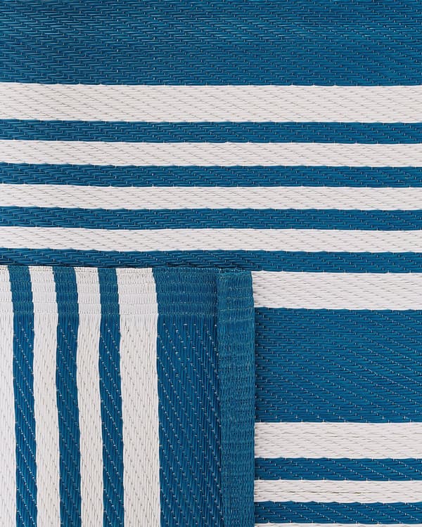 Teppe Blå Syntetisk 120 x 180 cm Stripete Geometrisk mønster Miljøvennlig Moderne Minimalistisk