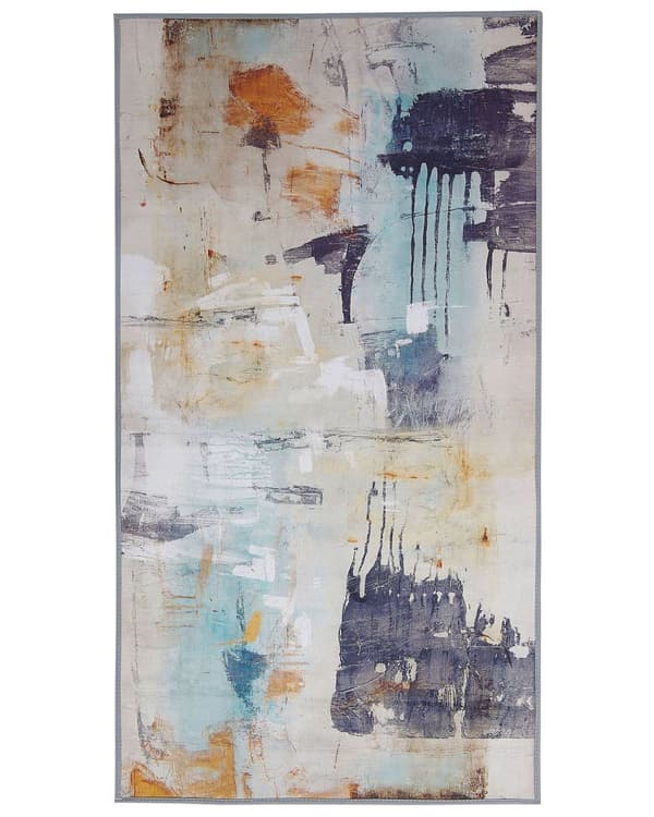 Teppe Flerfarget 80 x 150 cm Abstrakt Malingseffekt Trykt Lav Haug Moderne