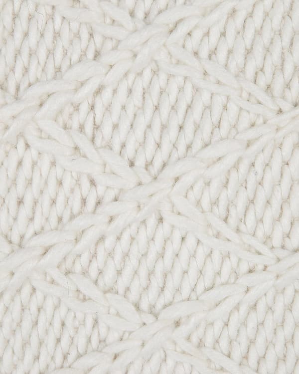 Gulvteppe Off-White Ull Viskose 80 x 150 cm Rektangulært Håndvevd Boho