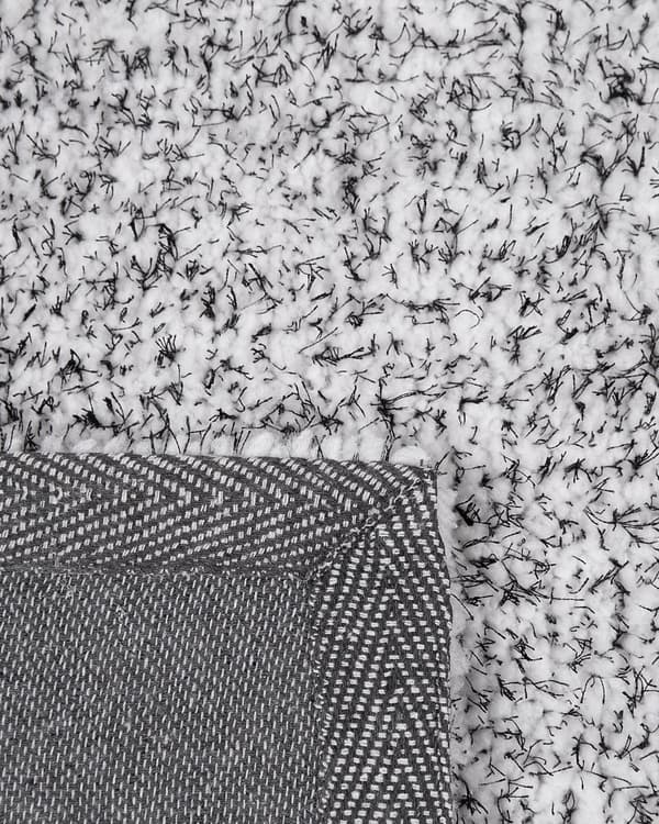 Teppe Svart Grå Hvit Polyester Bomull 200 x 300 cm Shaggy Dekorativt Moderne Tilbehør Innredning