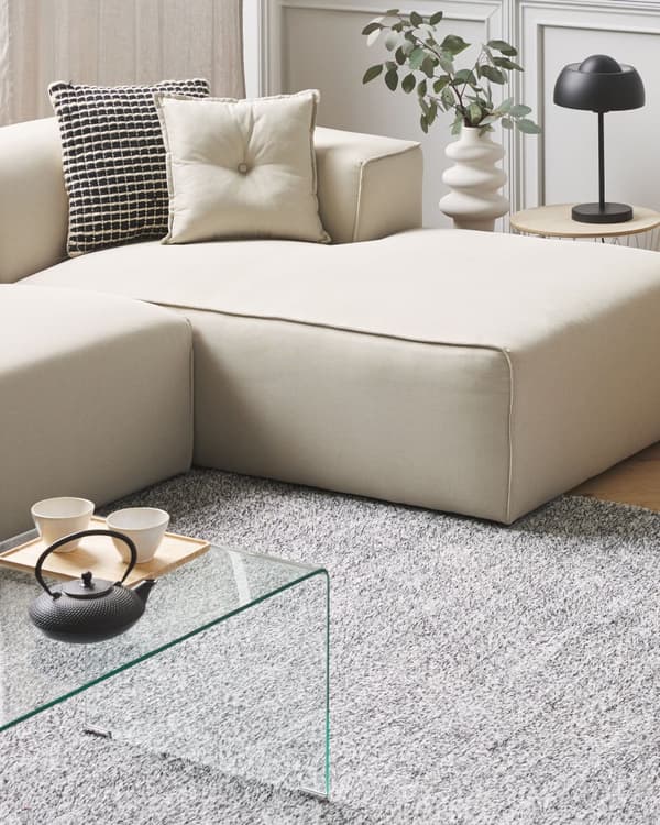 Teppe Svart Grå Hvit Polyester Bomull 200 x 300 cm Shaggy Dekorativt Moderne Tilbehør Innredning