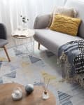 Miniatyrbilde 2 av 6: Gulvteppe Flerfarget 160 x 230 cm Polyesterstoff med Geometrisk Mønster Rektangulært