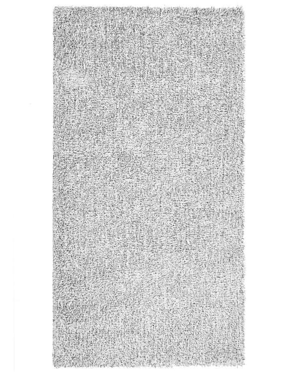 Teppe Svart Hvit Grå Polyester Bomull 80 x 150 cm Shaggy Dekorativt Moderne Tilbehør Innredning