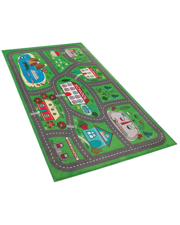 Teppe Grønt Polyester 80 x 150 cm City Veikart By Tema Gulvlekematte