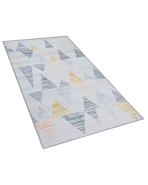 Gulvteppe Flerfarget 80 x 150 cm Polyester Geometrisk mønster Rektangulært