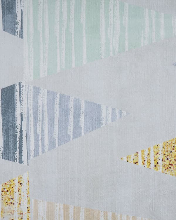 Gulvteppe Flerfarget 80 x 150 cm Polyester Geometrisk mønster Rektangulært