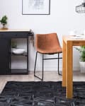 Miniatyrbilde 2 av 6: Teppe Svart Kuskinn 230 x 160 cm Mønster Håndlaget Lav luv Moderne