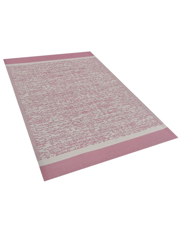 Utendørs Teppe Rosa Syntetisk 120 x 180 cm Miljøvennlig Moderne Minimalistisk