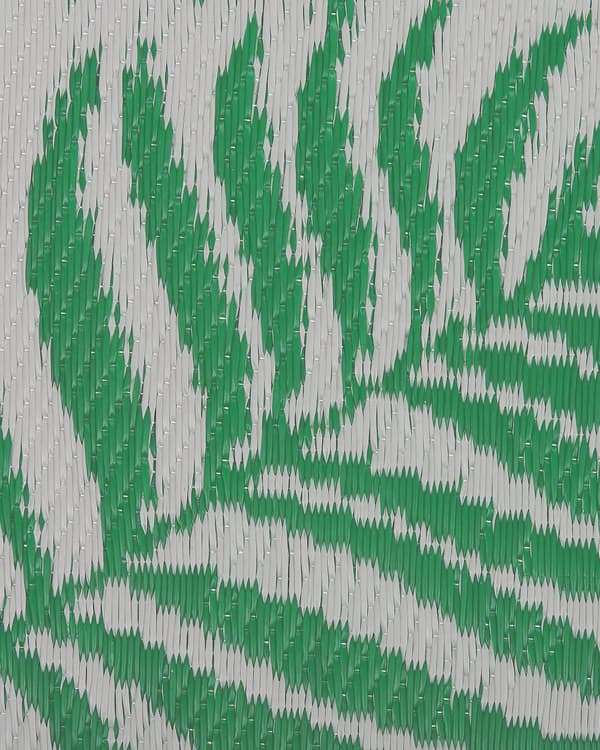 Utendørs Teppe Grønn Syntetisk 60 x 105 cm Palmeblad Blomstermønster Moderne Balkong