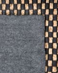 Miniatyrbilde 5 av 6: Gulvteppe Svart Beige 140 x 200 cm Geometrisk mønster Retro Jacquard Kuskinn