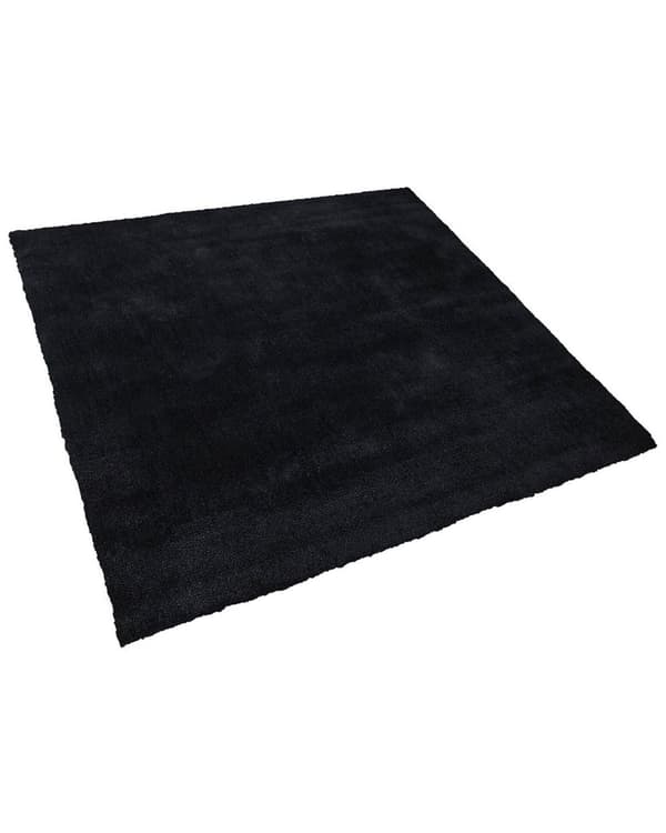 Teppe Svart Polyester Bomull 200 x 200 cm Shaggy Dekorativt Moderne Tilbehør Innredning
