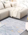 Miniatyrbilde 2 av 5: Teppe Grå med Gul Polyester 140 x 200 cm Geometrisk Mønster med Lav Luv