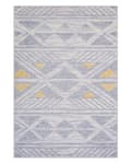 Miniatyrbilde 1 av 5: Teppe Grå med Gul Polyester 140 x 200 cm Geometrisk Mønster med Lav Luv