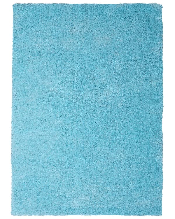 Teppe Blå Polyester Bomull 140 x 200 cm Shaggy Dekorativt Moderne Tilbehør Innredning