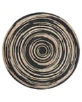 Miniatyrbilde 4 av 6: Gulvteppe Beige Svart Rund 140 cm Boho Rustikk Spiralflettet Jute Soverom Gang