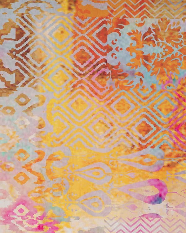 Teppe Flerfarget Polyester 80 x 150 cm Abstrakt mønster Gummibelagt underside Antiskli Moderne design Gulvteppe Tekstiler