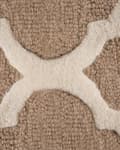 Miniatyrbilde 5 av 6: Teppe Beige Ull 160 x 230 cm Quatrefoil Mønster Håndtuftet Orientalsk Marokkansk Kløver
